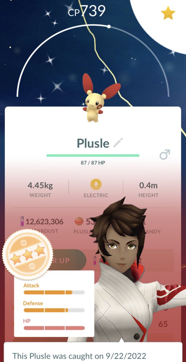 mrlongelote's tweet photo. Shiny Plusle #2 ✨🤩 could barely tell that it was shiny at first lol! #PokemonGO #ShinyPokemon #ShinyPlusle ✨ https://t.co/JbilD8WO2U