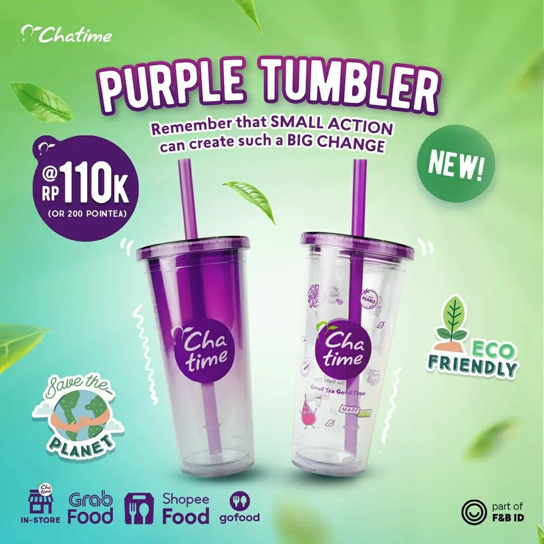 SPECIAL UNTUK CHATIMERS!

Sekarang kamu bisa jajan di store Chatime pakai tumbler!🥳

Gak cuman itu aja, kamu juga bisa dapetin diskon 20% khusus di Eco Day mulai tanggal 22-25 setiap bulan kalau jajan pakai tumbler 💙

#MalioboroMall #Chatime #MalioboroMallExtension #promojogja