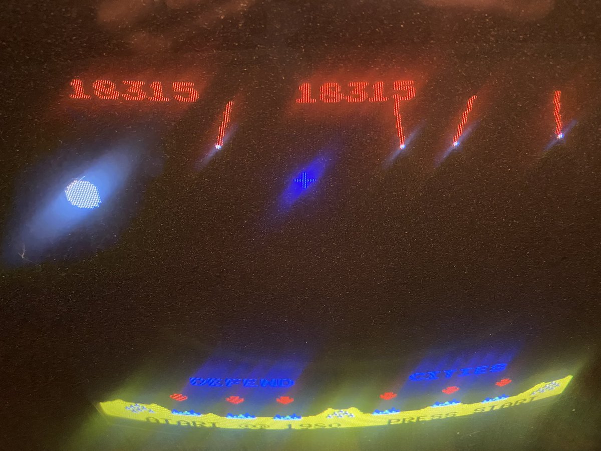 therexershow's tweet photo. Hi score I think . Game doesnโt save scores when off but I think this is my best. #misslecommand https://t.co/YwUhvxeghq