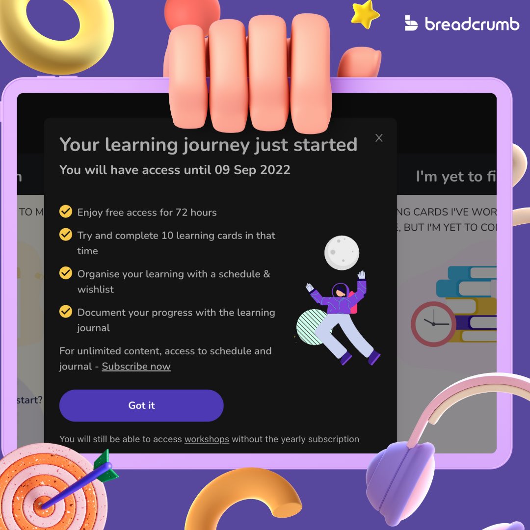 There's so much more! Download the app to explore all that you can learn with #Breadcrumb 
#learningbeyondclassroom #learningeveryday #learninganddevelopment #learningskills #learningmadefun #learningsomethingnew #onlinelearning #GrowthMindset