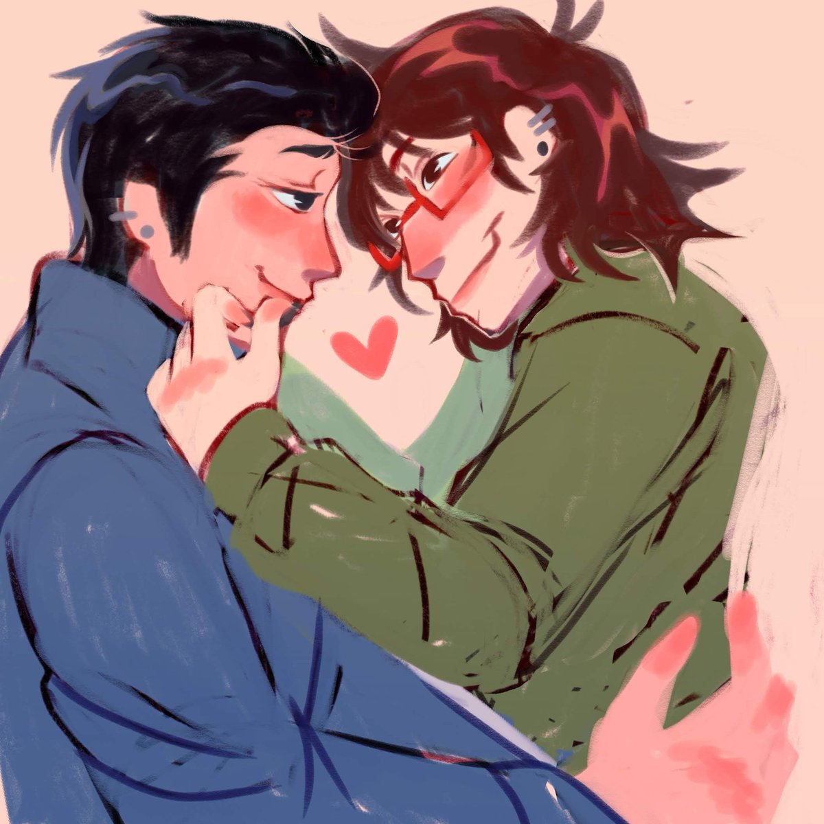 Susu_Art_Cos's tweet photo. I drew this #rymin idea before going to sleep aaaand i cleaned the one i posted the other day a bit too! Sooo yeah i am getting somehow better at drawing min's hair (god bless the day i tried silhouettes) #infinitytrain https://t.co/KAGgW6WYUk