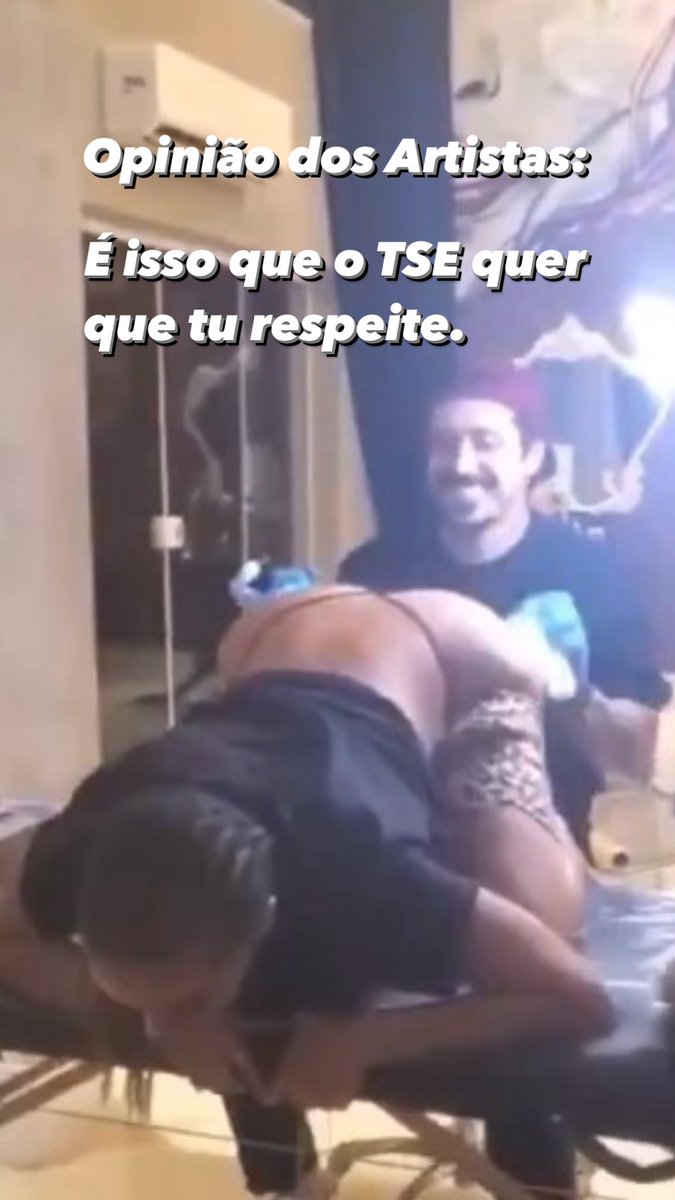 fernandoconrado's tweet photo. “Opinião dos Artistas”. É isso que o TSE quer que tu respeite.

“Opinião de Artista” virou “Fonte do Direito” segundo nosso Tribunal Superior.

Tá tudo errado. https://t.co/282ByEuEx0