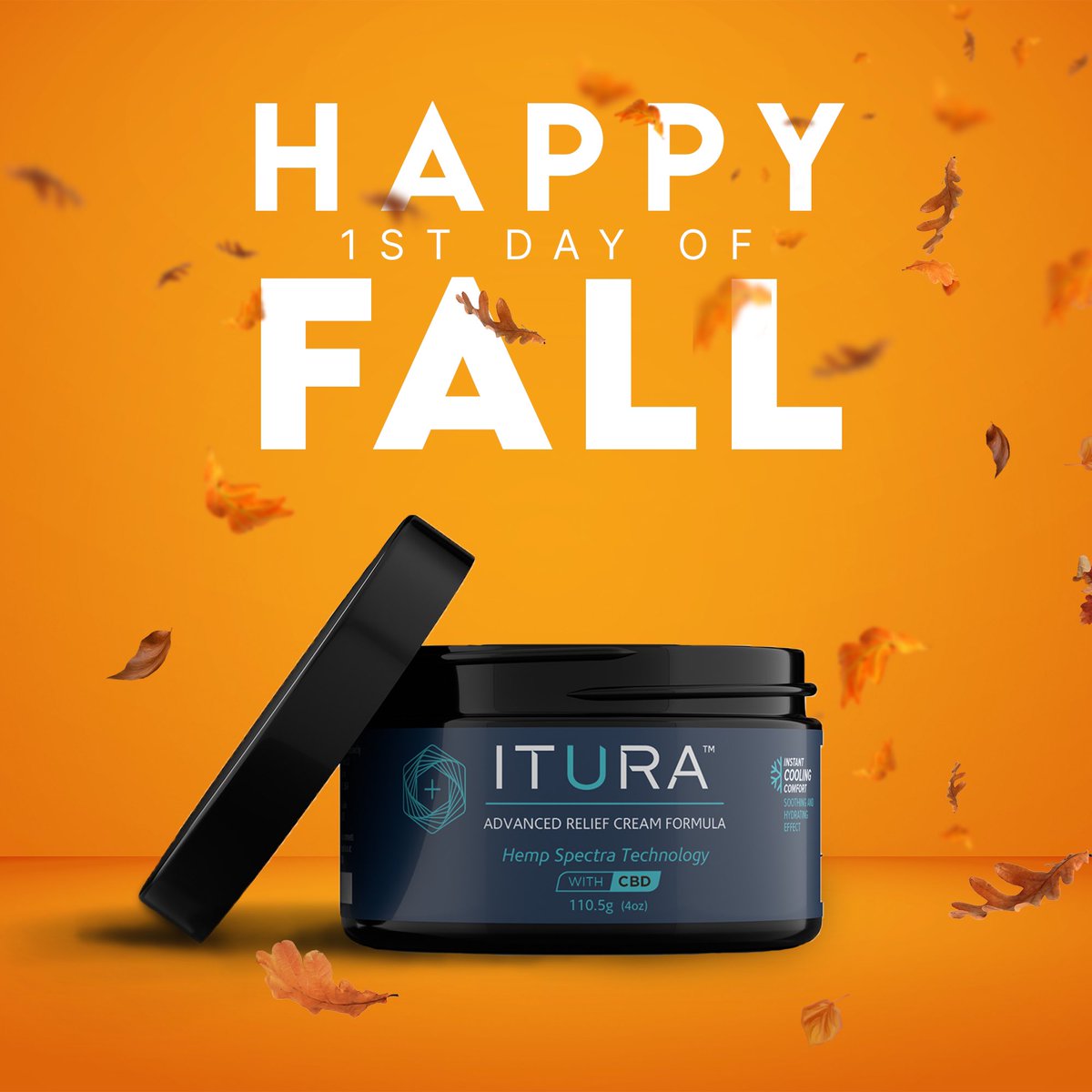 ITURArelief's tweet photo. This fall due to weather changes some people might experience aches on some areas of the body, but now you can say goodbye to that pain with ITURA. 👋🏻  Just apply little bit of our cream on your hands, wrists, legs or feet and enjoy the autumn season with no worries 🍂☕️✨
#itura https://t.co/Pnp5H2UqFx