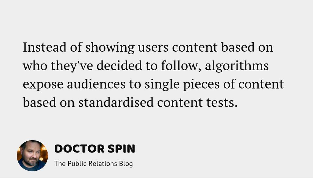 PRofSweden's tweet photo. As PR- and communications professionals, we should all be aware of what has happened — and what's happening still.

Read the full article: The Silent Switch — How Algorithms Have Changed
▸ https://t.co/uNDEZ7ewJt

#SocialMedia #PublicRelations https://t.co/JWX1SzSeri