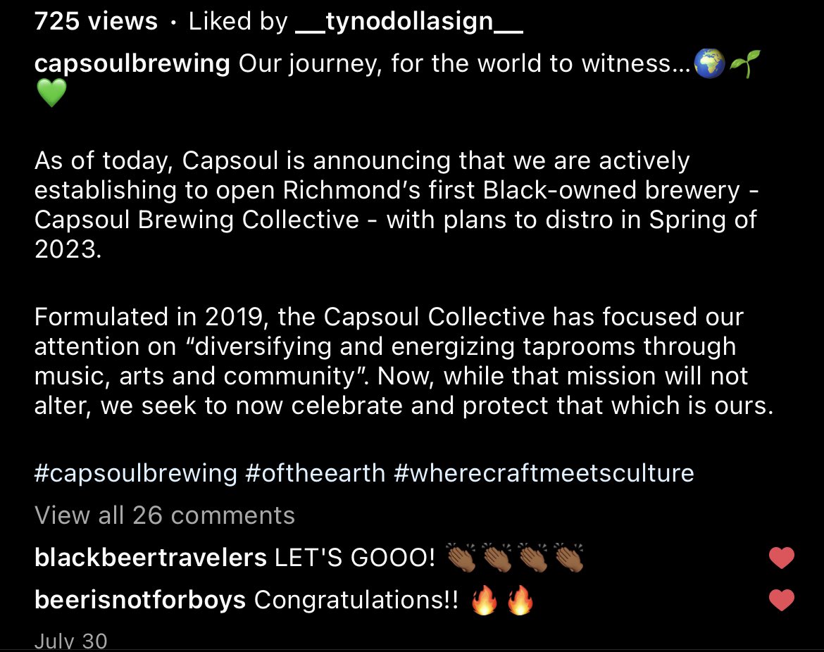 Sup. We brew beer… #capsoulbrewing #oftheearth