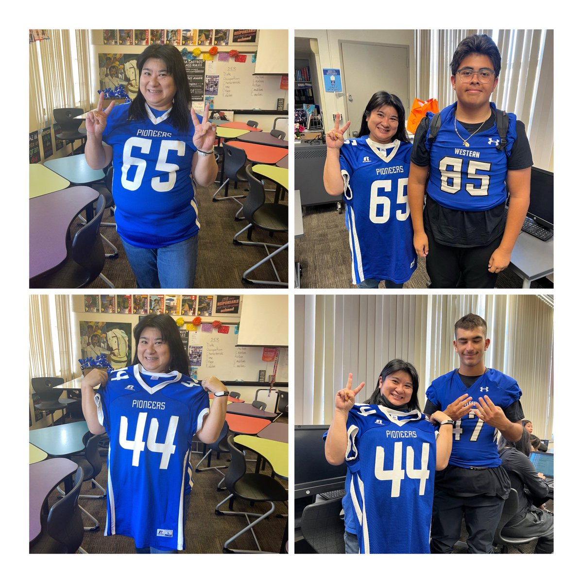 MrsMunesato's tweet photo. Football game tonight! Blue out! #likeapio #watchwestern https://t.co/2bUFcewjV4