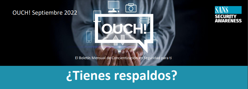 unamcert's tweet photo. Los respaldo son la única forma en la que puedes reconstruir tu vida digital si pierdes información por accidente, si tus dispositivos se infectan de malware y la cifran o borran.  ¿Y tú, tienes respaldos?
👉https://t.co/q7ylrLM8WE vía @SANSAwareness  @unamcert  #backups https://t.co/ymjrnfyQeG