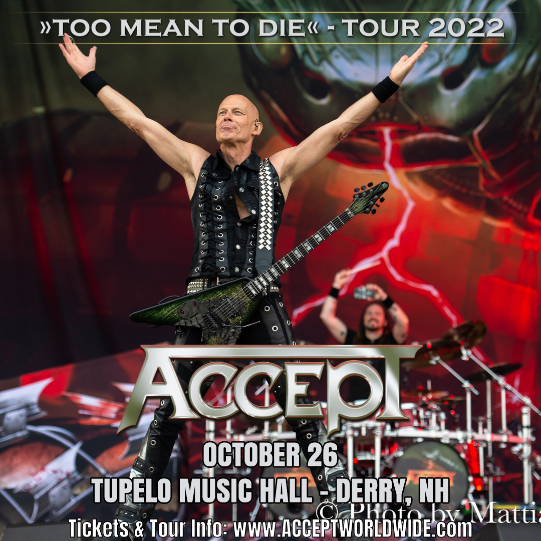 accepttheband's tweet photo. Tomorrow we'll play in Derry, NH at the Tupelo Music Hall. Ticket links (incl. Meet & Greet) available at https://t.co/JWHVlB70ON
Who will meet us there?
#acceptlive #northamericantour #ustour #metalband #heavymetal #livemetal #metaltour https://t.co/BPres5t54M