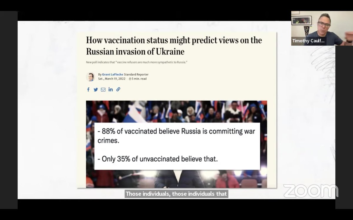 DeansOffice_UTM's tweet photo. How misinformation is also connected to ideology and signalling.
#SniderLecture 2022 @UTM
'It's important to be intellectually humble.'
~ @CaulfieldTim https://t.co/6E1ULDNIhT