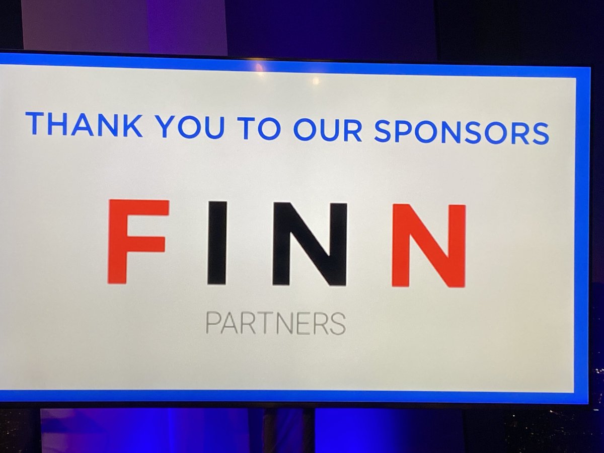 HelenCShelton's tweet photo. Yep. We’re in the building. #FinnPartners #BigAppleAwards2022 🍎🍎🍎🎉🎉🎉🥇 https://t.co/RqjuC4WWDf