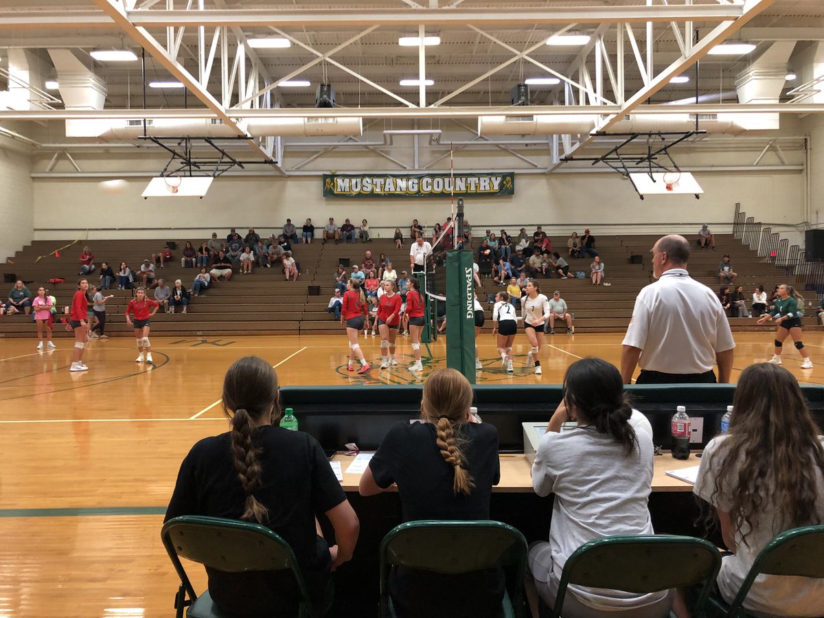 I was #LiveOnLocation at North Moore tonight. The Mustangs won in straight sets over Chatham Central to lock in the top 1A seed from the Mid-Carolina Conference.