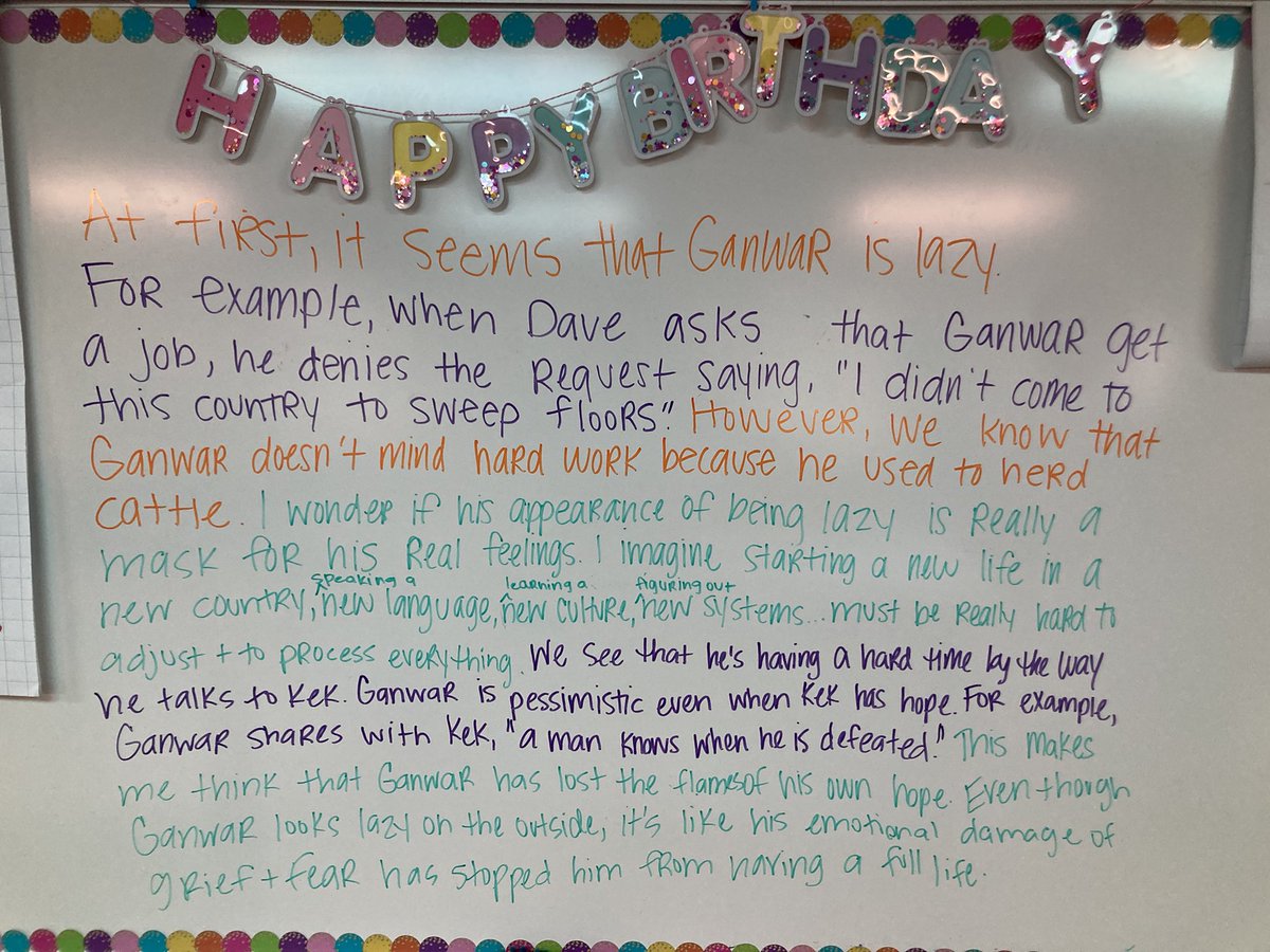 cassiecravings's tweet photo. There is so much work that goes into creating a shared “journal” entry. The reading.The writing. The human-ing. I am so proud of my #5thgrade kids for the work they put into this. #acecubs #tcrwp @tcrwp https://t.co/A0qZYAWb18