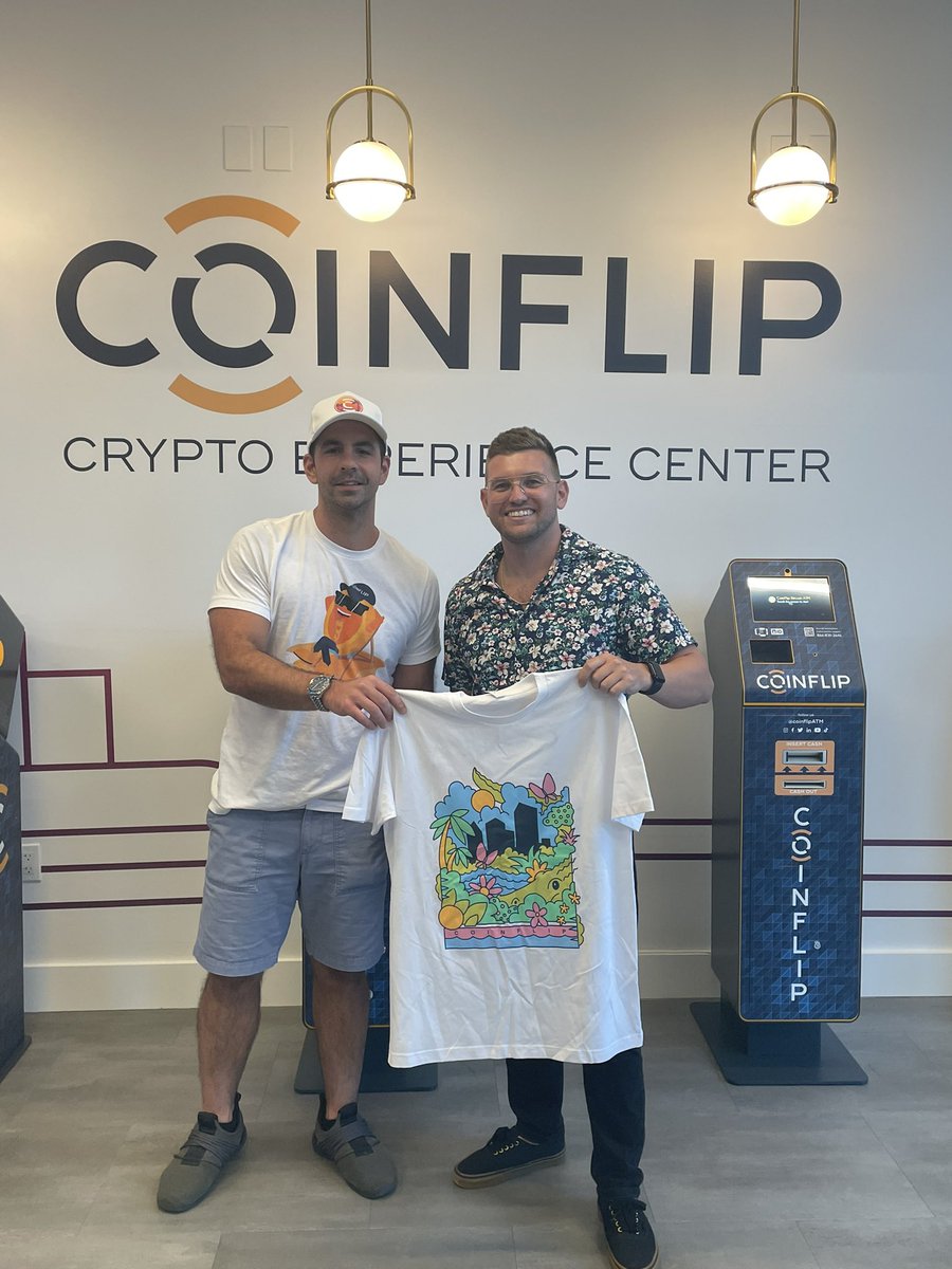 iAmAustinPiazza's tweet photo. Stopped by to meet some of the @coinflip team in @CityofTampa . Love what they are doing for the industry. 

If there is ever anything myself or @ChainstackHQ can do to help, please let me know 🙌🙏 https://t.co/JdCaaoVzWF