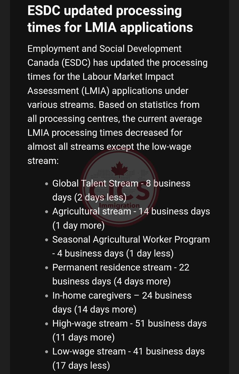 CICSImmigration's tweet photo. Canadian Immigration > LMIA > Processing Time

https://t.co/cvzFkHFCBB

#ESDC, #Service_Canada, #LMIA #TFWP, #Work_permit, #agricultural_workers, #caregivers, #cicsimmigration, #IRCC, #RCIC, #canadaimmigration, #immigrationcanada, #canadavisa https://t.co/vzjykU3gyj