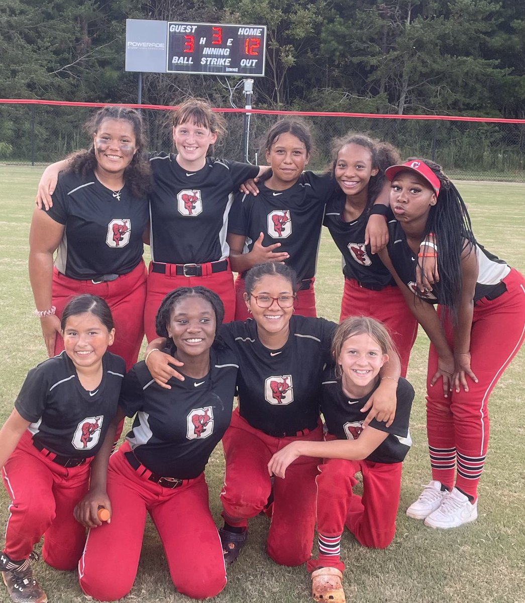 goredelephants's tweet photo. Who finished their regular season with a 12-3 win over Chestatee??? These young ladies did. Congrats and way to go. #GOBIGRED @GCSS_GMS @bigredsoftball1 https://t.co/fd3AuOlo3C
