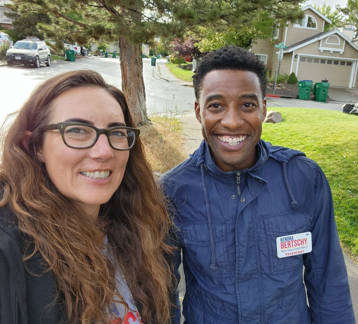 kendra4justice's tweet photo. The rain, wind, and hail didn't stop us from speaking with voters earlier this week. Thanks to my amazing volunteers who were willing to walk with me during the storms.

#kendraforjustice #renojusticecourt #vote https://t.co/Y3BMGGYL02