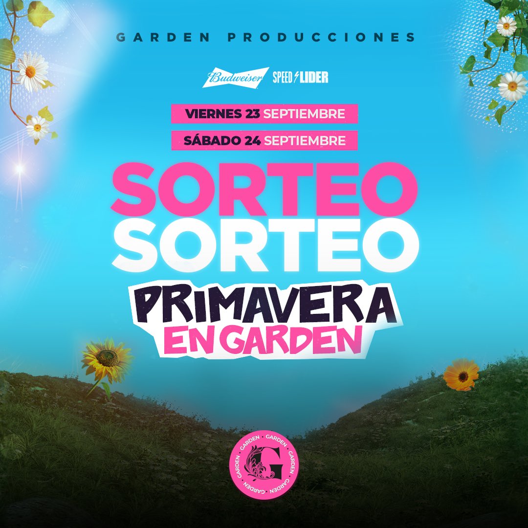 GardenClubOk's tweet photo. ¡SE VIENE LA FIESTA MÁS GRANDE DEL AÑO! 

🍀🌸 ¿Queres ganarte una Mesa VIP con previa incluida para vos y 5 amigxs? 

Cita este Tweet con el Hashtag
#PrimaveraEnEmbalse2022
y ya estás participando 🤟🏽🌺💃🏼 https://t.co/YaYxcgVtir