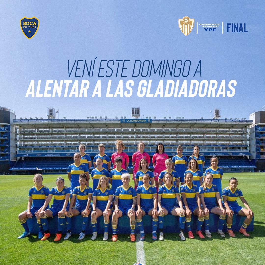 #GladiadorasEnLaBombonera ⚔️🏟️💙💛💙

#Boca definirá el campeonato femenino frente a UAI Urquiza en el Templo, este domingo 25/9 desde las 15.