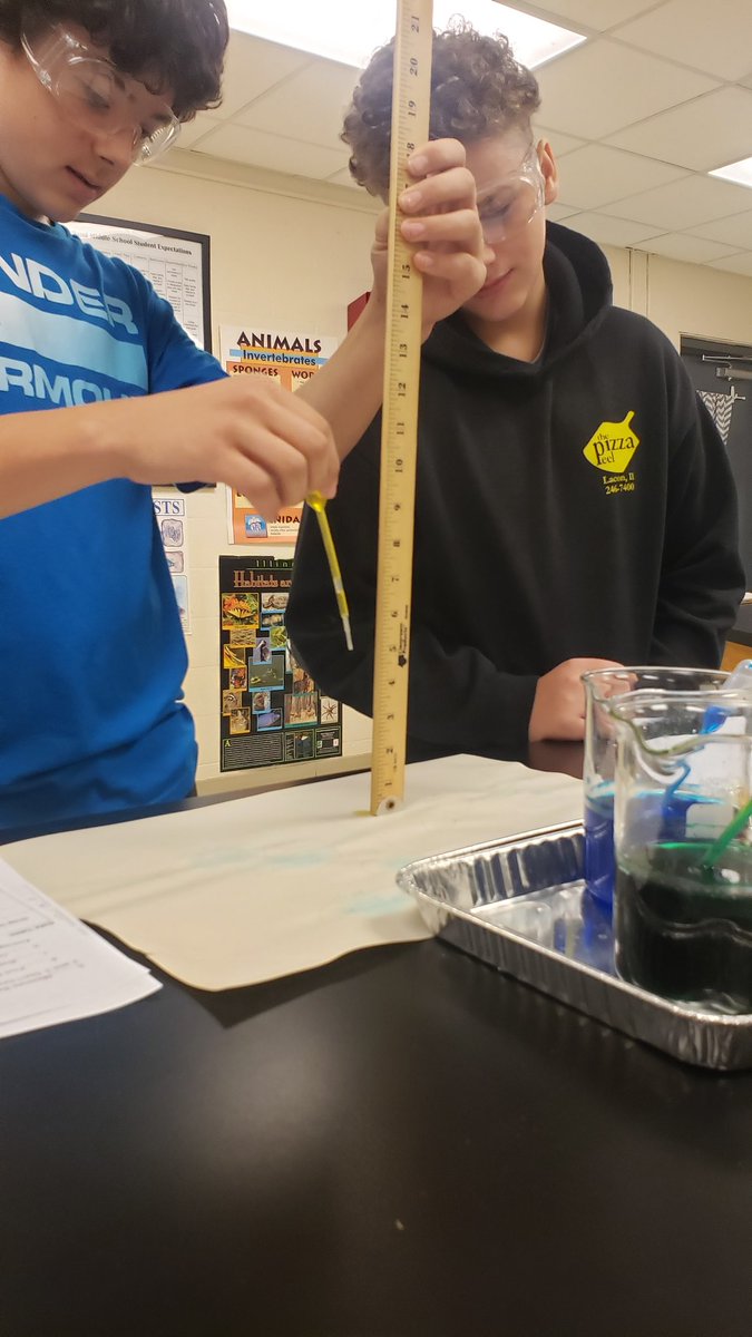 MrsWill77's tweet photo. It's metric mania in 7/8 Science lab this week. Students are working hard to use lab tools proficiently to make measurements both precise and accurate in the metric system. They are also sharpening math skills converting units with dimensional analysis! #twolves7pride https://t.co/787URh2MoO