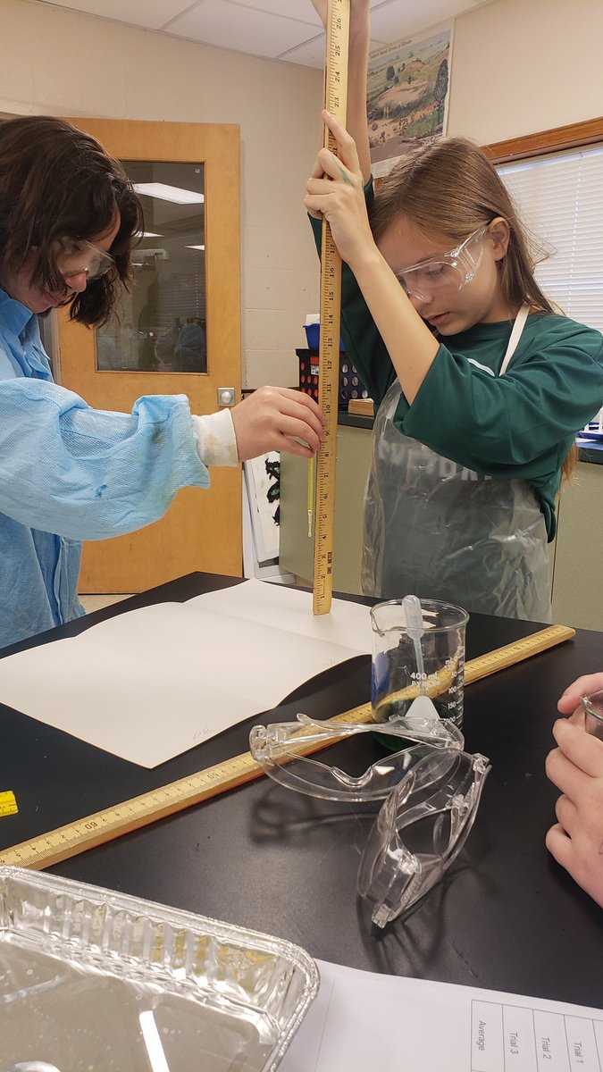 MrsWill77's tweet photo. It's metric mania in 7/8 Science lab this week. Students are working hard to use lab tools proficiently to make measurements both precise and accurate in the metric system. They are also sharpening math skills converting units with dimensional analysis! #twolves7pride https://t.co/787URh2MoO