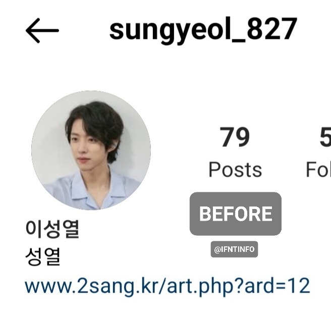 ifntinfo's tweet photo. [IG] 220923 INFINITE Sungyeol Instagram Bio Change 

#인피니트 #성열 #이성열 https://t.co/HZHR1eco8L