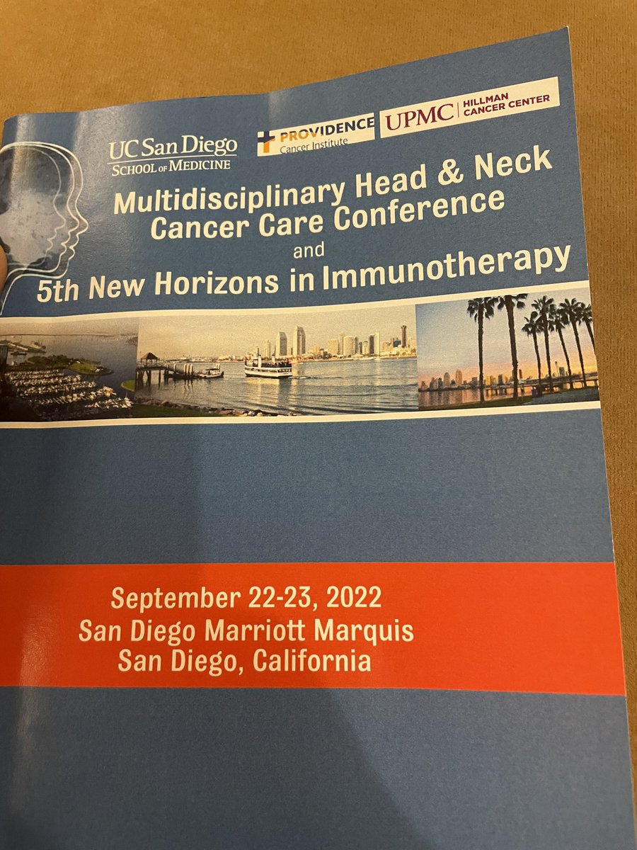 PatelMDDDS's tweet photo. Great way to kick off the 5th multiD H+N /New Horizons in immunotherapy meeting. Thanks to @UCSDHealth @DrEzraCohen @rbryanbell @RobertFerrisMD for organizing all the thought leaders in this space in beautiful San Diego. #finishcancer @ProvHealth https://t.co/QLXUSe6PAB