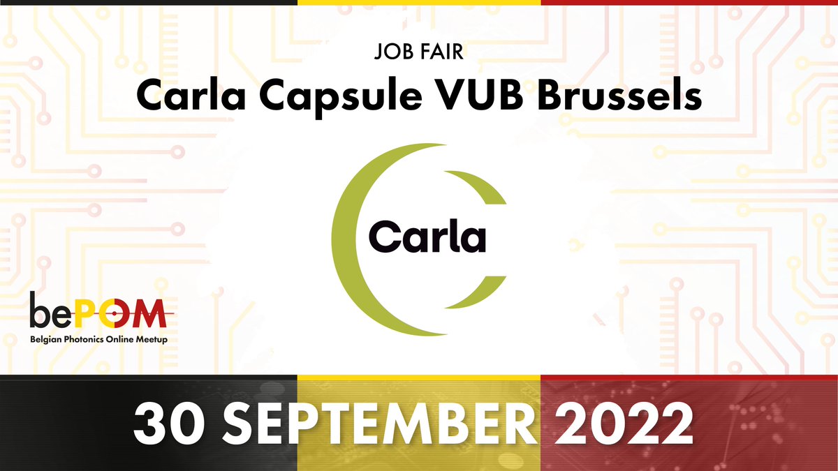 bePOM (@bephotonmeetup) on Twitter photo 📯Attention!!! #bePOM2022 is offering also a #job #fair! Register by 23.09 bepom.org, attend #CARLACapsuleVUBBrussels and get the possibility to interact with the company and academia representatives! Find your perfect match and enjoy networking at <a href="/bePhotonMeetup/">bePOM</a>. 📯Attention!!! #bePOM2022 is offering also a #job #fair! Register by 23.09 bepom.org, attend #CARLACapsuleVUBBrussels and get the possibility to interact with the company and academia representatives! Find your perfect match and enjoy networking at <a href="/bePhotonMeetup/">bePOM</a>.