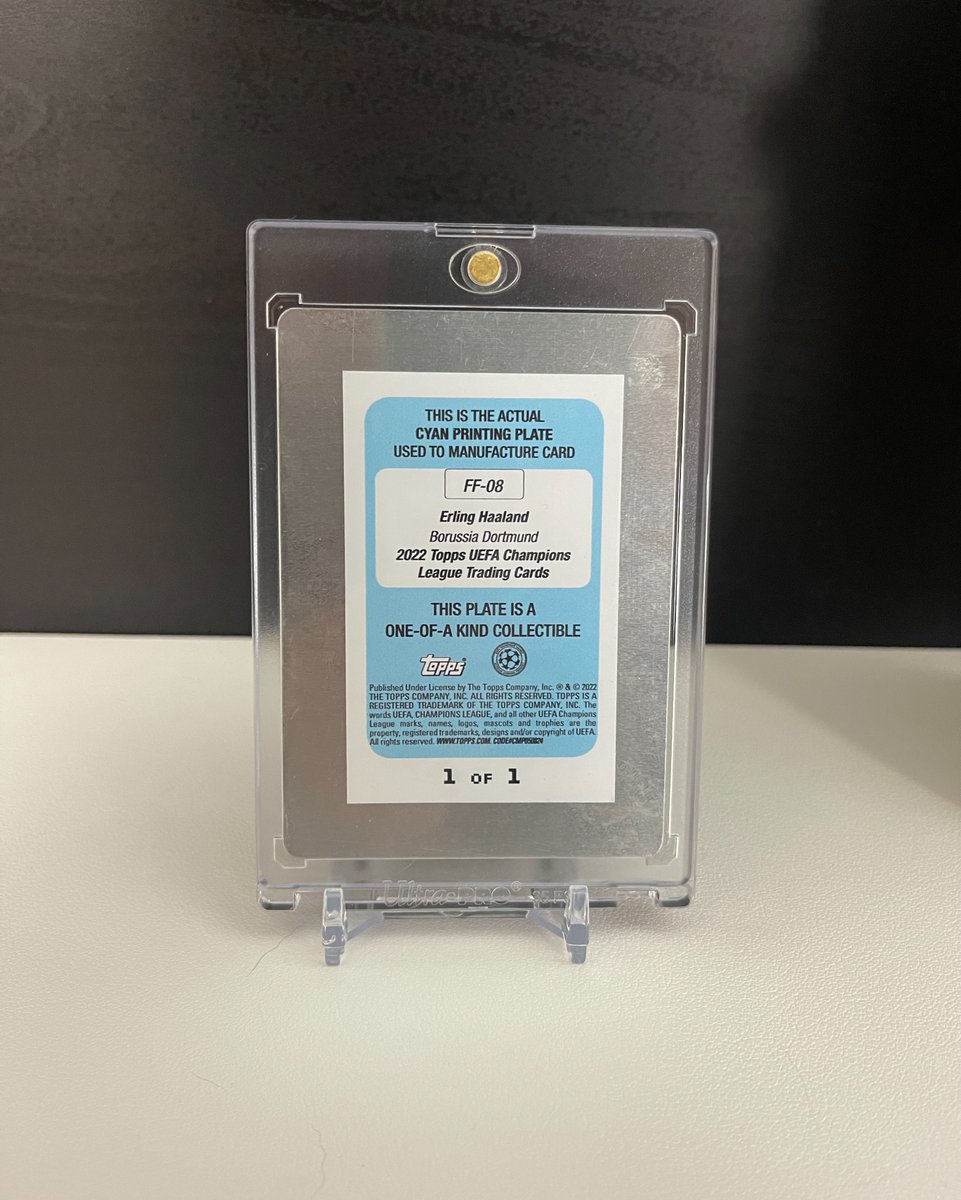 ModernRBreaks's tweet photo. Currently on eBay! 
2021-22 Topps UEFA Champions League Erling Haaland Printing Plate 1/1
Bid Here👉🏼 https://t.co/SR2m0XnJLu

#championsleague #uefachampionsleague #uefa #topps #ebay #erlinghaaland #borussiadortmund #soccercards  #toppsuefa #toppssoccer https://t.co/4JgMBesrbt