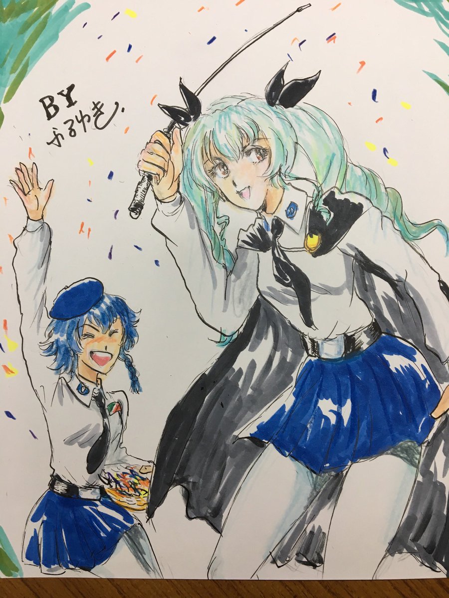 過去絵ですが、アンチョビおめでとう㊗️。

 #アンチョビ生誕祭2022 