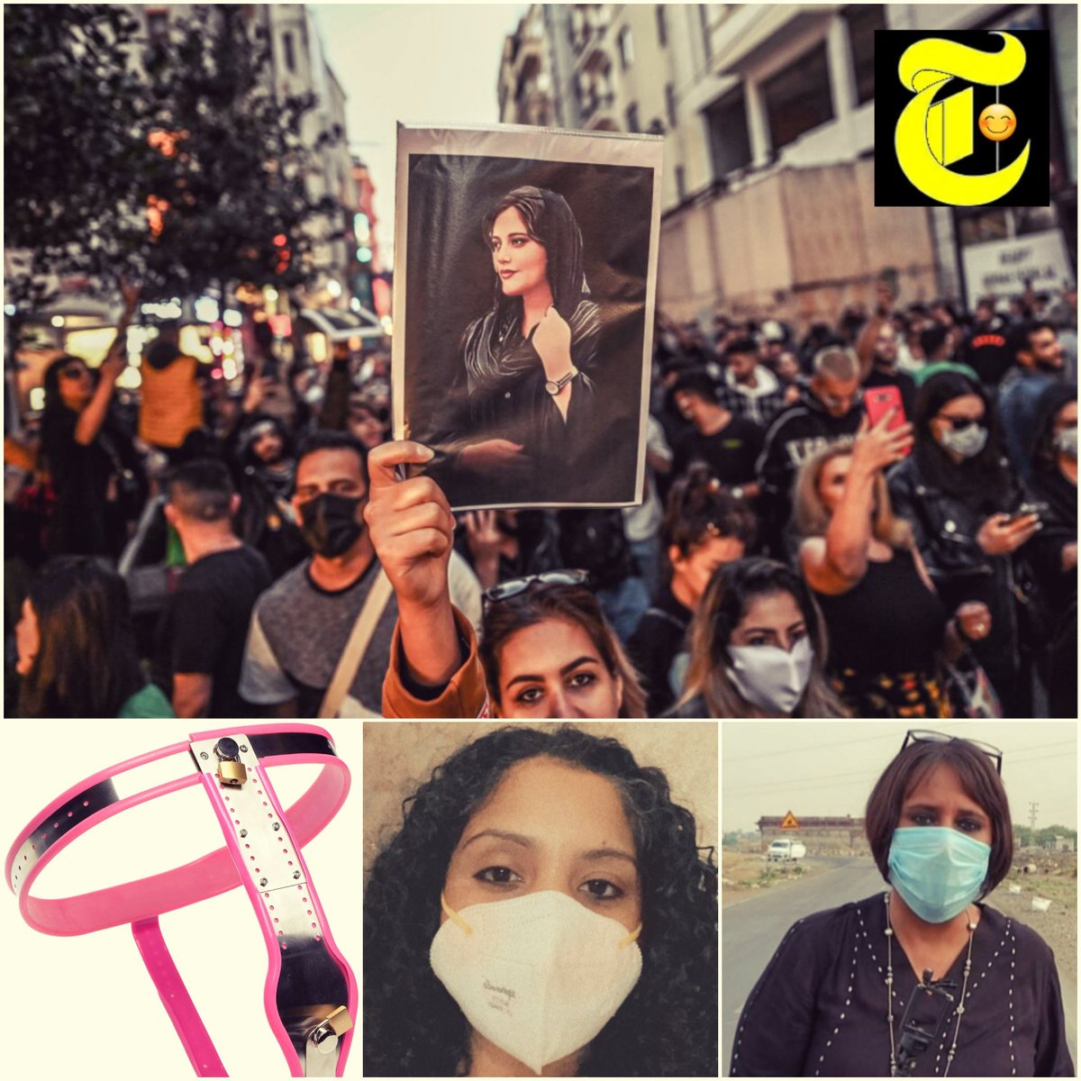 theindianbuzz's tweet photo. Indian leftist women, led by Ms Barkha Dutt, and their male comrades, led by Mr Rana Ayyub, have come out in support of the chastity belt for women as long as it is a "choice".

"The state must not force", they both explained as they reached for their state-mandated masks. https://t.co/cWh0TRFVvz