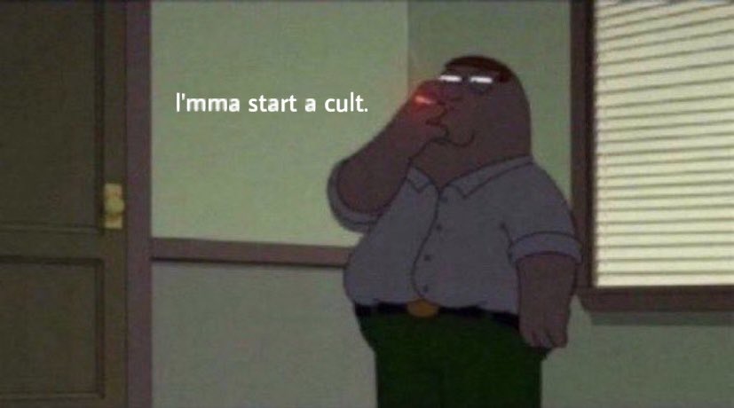 B0ldNBrash's tweet image. My mother called me a cult leader. I'mma take that and run with it.