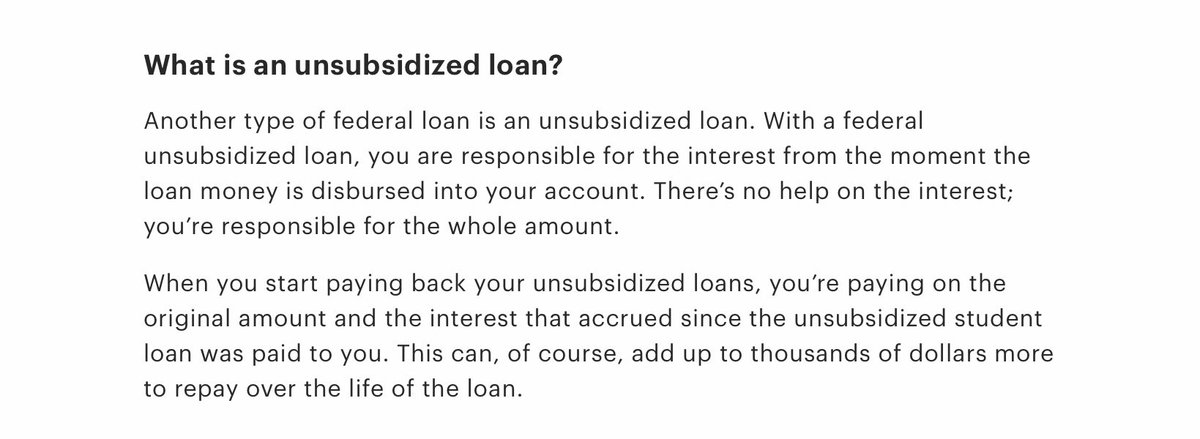 UICProfWatch's tweet image. Why are students in dire financial need offered an #unsubsidized #studentloan 
Even a goddam #credit_card offers you 30 days #interest free

#studentloanforgiveness