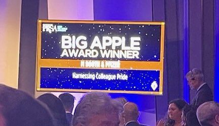 A little blurry but … WE WON!! #BigAppleAwards <a href="/pfizer/">Pfizer Inc.</a> “Harnessing Colleague Pride”