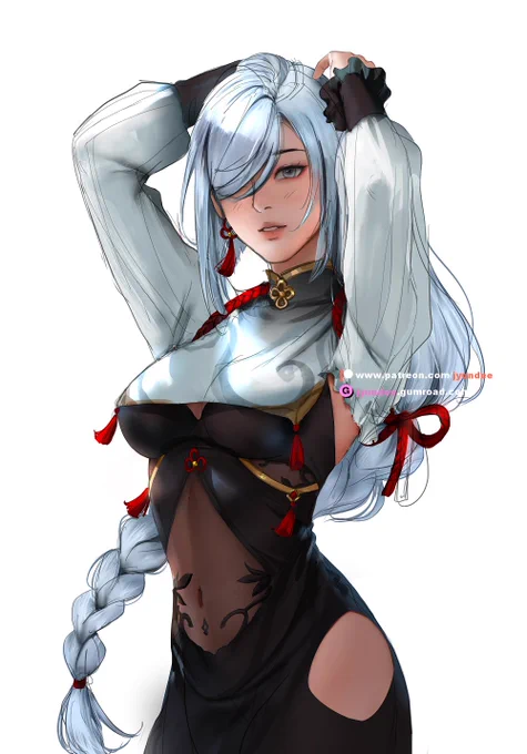 quick painting of shenhe ~ #digitalart 