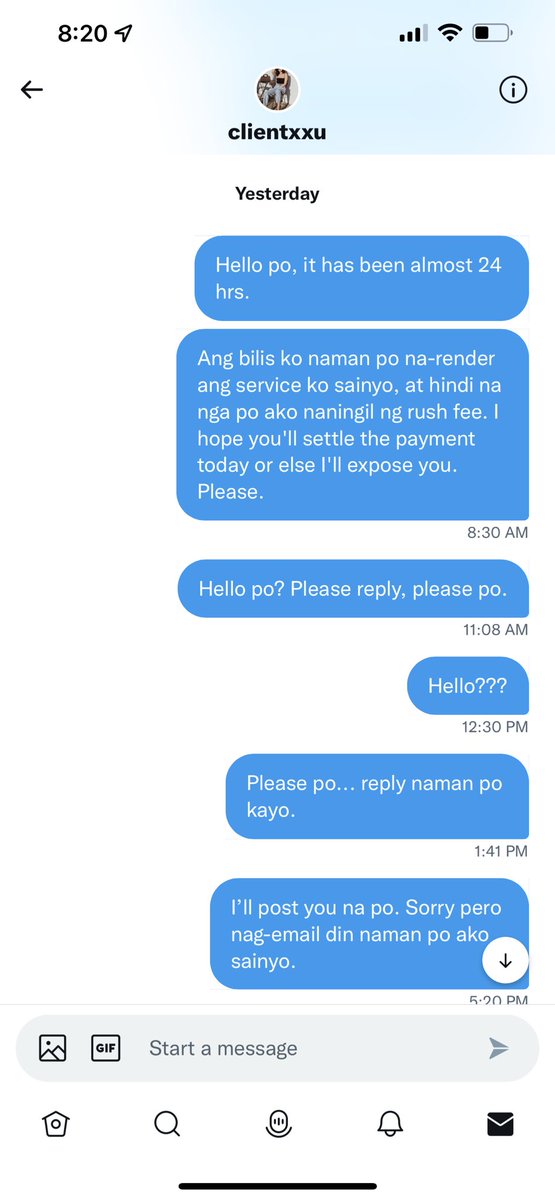 commsbygrace's tweet photo. ‼️ SCAMMER ALERT @clientxxu ‼️

Nag tweet ka pa abt commissioners na mabagal mag reply at walang update, ikaw naman pala ‘tong scammer. 

I can expose you with your facebook account and pictures but I won’t do that. I’ll let bad karma do the rest for us.

RT to spread awareness. https://t.co/IPk2jcm8Ru