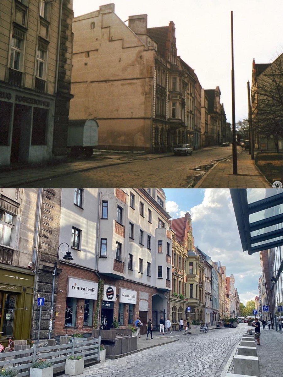 YIMBYPoland's tweet photo. Wrocław recently became the third-largest city in Poland, and when you see the amazing transformations of the city streets, you get why people want to live there. Photos from the FB profile “Wrocław - inwestycje budowlane” https://t.co/YwGgI8i1aF