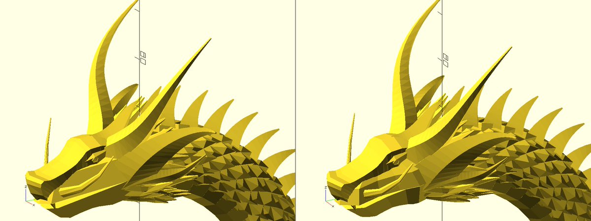 caterpillar's tweet photo. 又想來龍龍醫���一下了
#OpenSCAD
#dotSCAD
#dragon https://t.co/BBibF6N35V