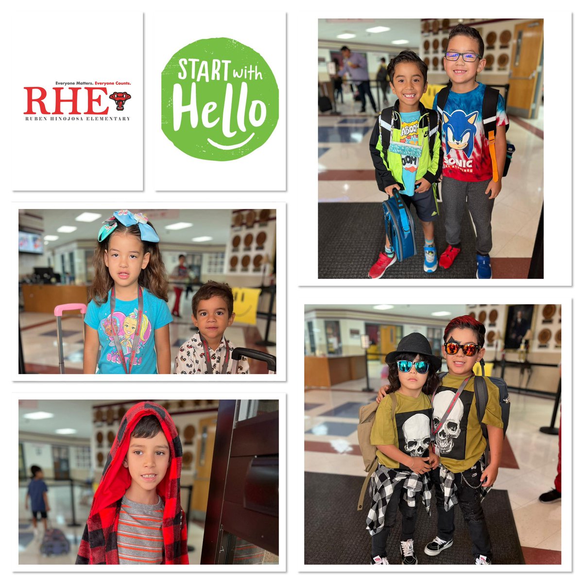 RHE_SISD's tweet photo. #TalkAboutitThursday @RHinojosaSISD had students sharing fun facts about themselves, wearing cute name badges, and wearing wacky outfits to show off their uniqueness #StartWithHello @sandyhook #SandyHookPromise #beUnique #stayConnected #buildCommunity https://t.co/1wbBaZMz0X