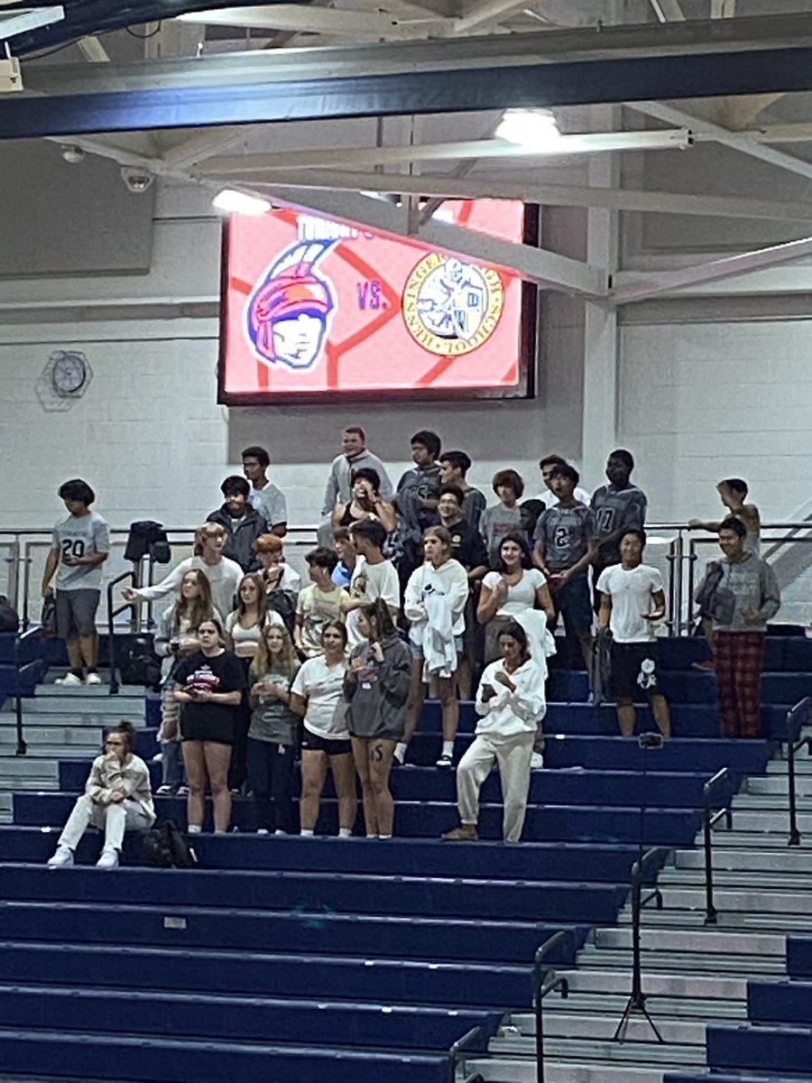 Great show of sportsmanship tonight when Liverpool and Syracuse students joined together to show support for both  teams! Way to go! 🏐👏🏻<a href="/LCSDAthletics/">Liverpool Athletics</a> <a href="/BrettRWoodcock/">Brett Woodcock</a> <a href="/SyracuseSchools/">Syracuse City School</a>