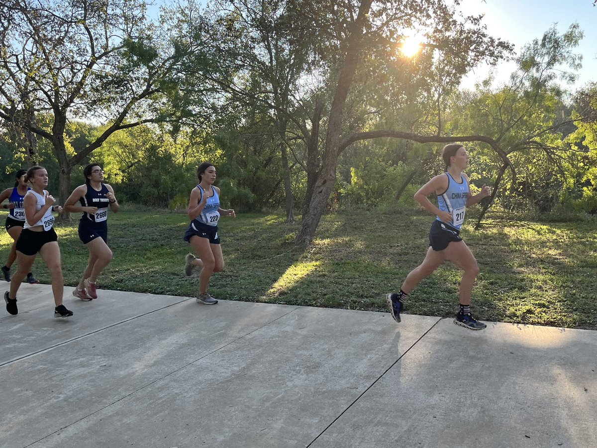 ChinaSpringXC's tweet photo. Another week, another meet!  #BroncoInvitational Results posted here: https://t.co/Z4MG8nIxWw 
A little over two weeks before district.  Go Cougs! https://t.co/uMF5WIo5XM
