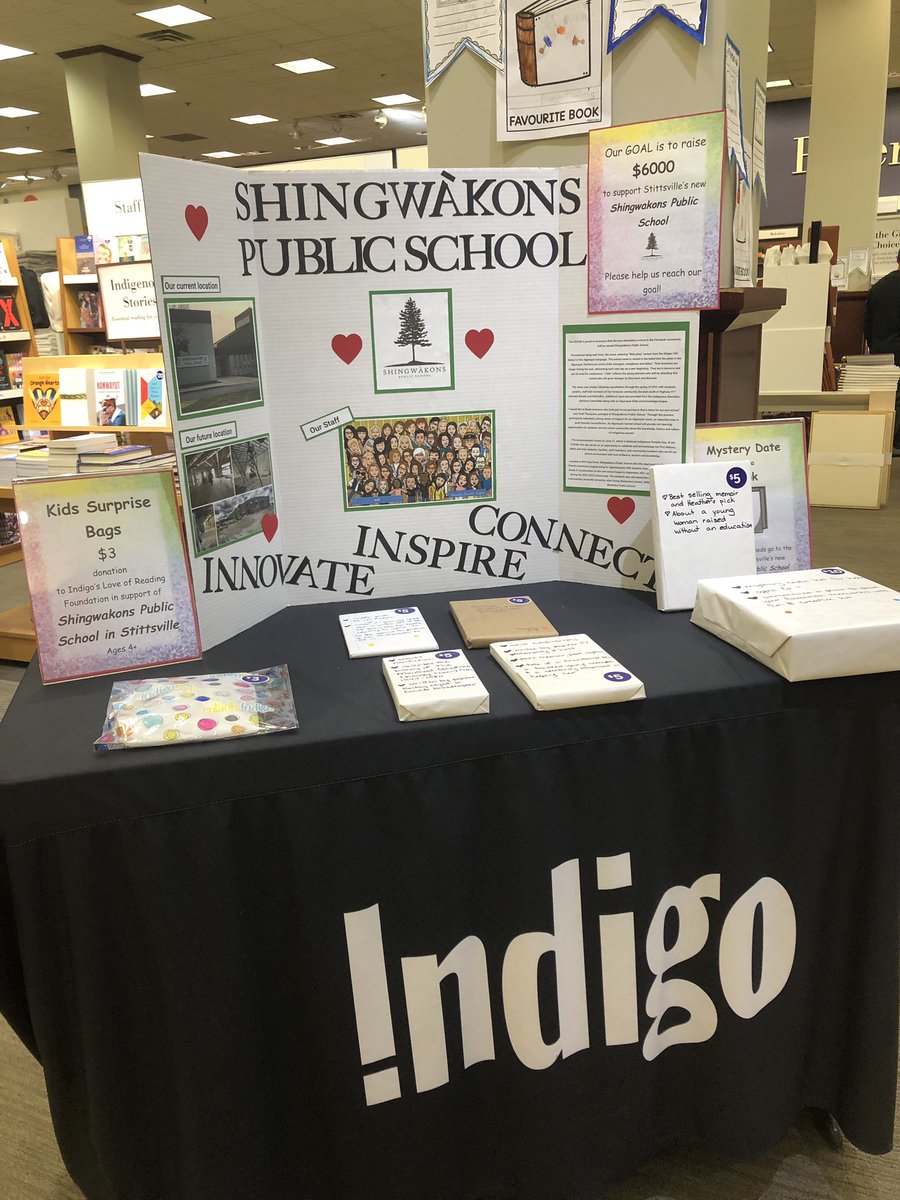 Excited to see our Kanata Chapters’ library fundraiser going so well!  Thank you for supporting <a href="/ShingwakonsPS/">Shingwàkons Public School</a> library

 Update:
“From September 25 to October 2nd, The Indigo Love of Reading Foundation will be doubling every dollar donated to our school”

…oloveofreadingfoundation.givecloud.co/fundraisers/ne…