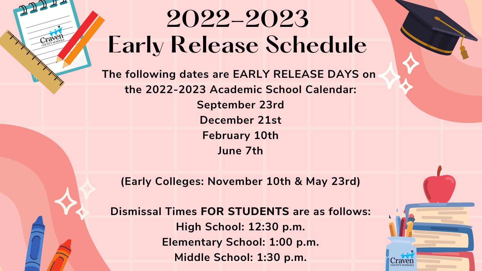 Roger Bell New Tech Academy on X: "Reminder—early release for students  tomorrow, Friday, 9/23⚡️ https://t.co/FTB66L96DC" / X