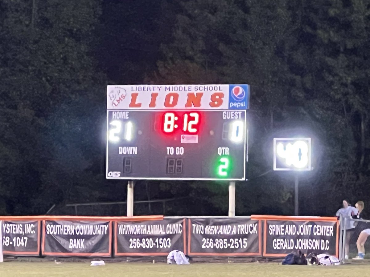 Half-Time at the Dock! MVMS 0 LMS Lions Football 21! Go Lions 🦁🏈