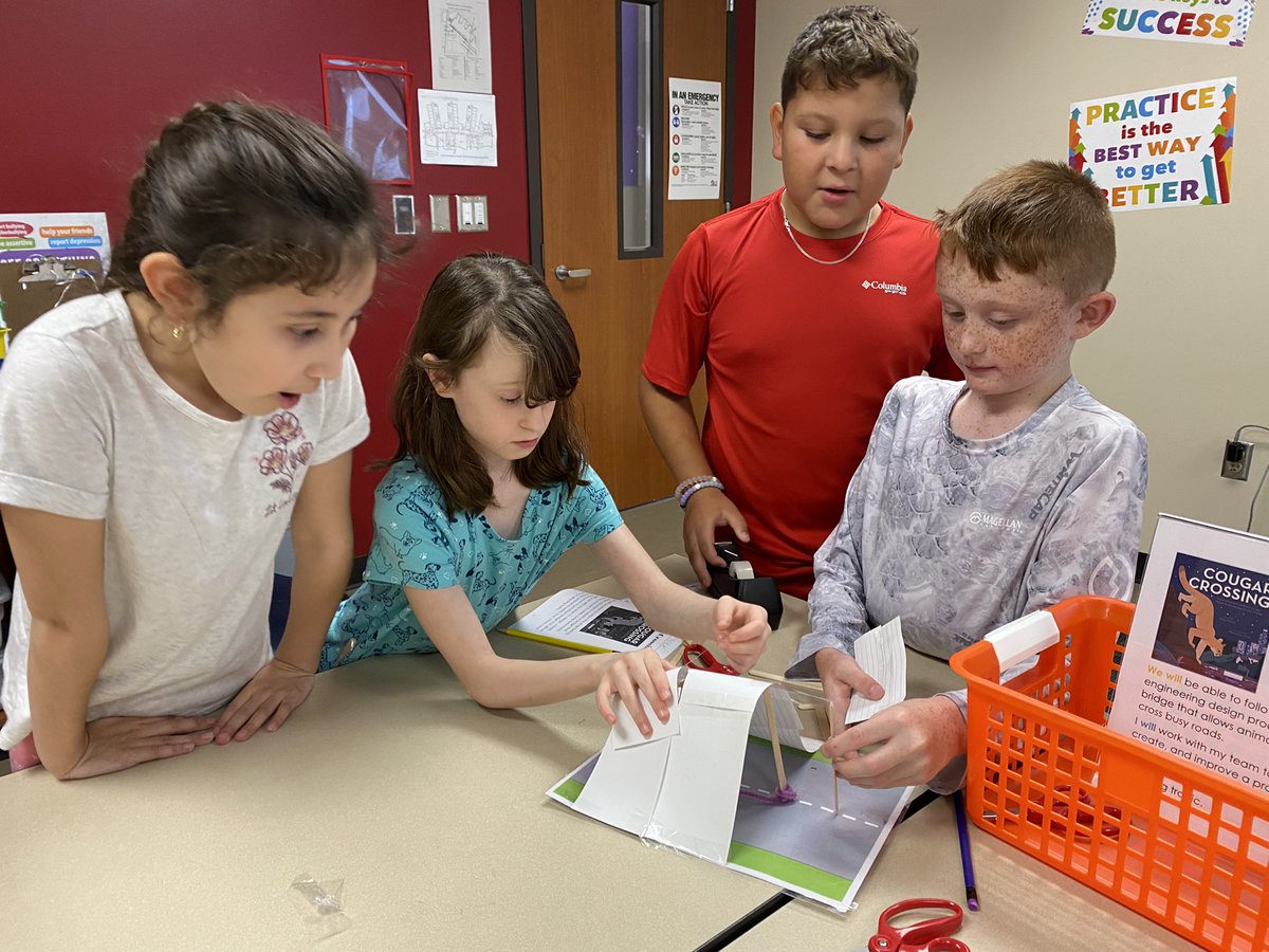 LPFrizzle's tweet photo. These Lions are incredible engineers! Look at those wildlife bridges. Thoroughly impressed with this level of thinking and SO glad to guide them through their STEM journey. @stemlpisd #ChooseLP #LPSTEMisElementary https://t.co/59LM9GkAdo