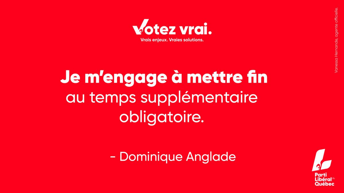 Mon message aux travailleurs de la santé qui tiennent le réseau à bout de bras est le suivant.

On va vous offrir des conditions de travail humaines et je m’engage à mettre fin au temps supplémentaire obligatoire.

<a href="/DomAnglade/">Dominique Anglade</a> #débatdeschefs #plq #Qc2022