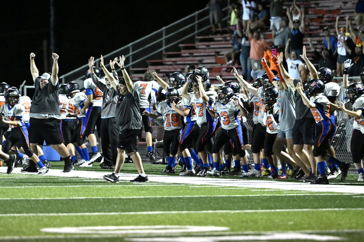 NewsHeraldSport's tweet photo. North Panthers defeated the Junior Redskins 42-34 in the middle school Battle of the Bridge after going to overtime at 20-20. https://t.co/GFXbXyZbup