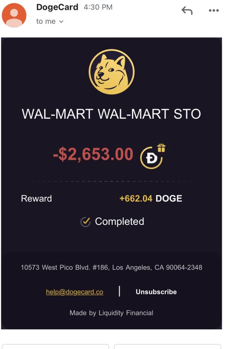 Lol, I spent over 2600$ at Walmart today 😂. I earned sooooo much free #Doge just by paying my huge bills