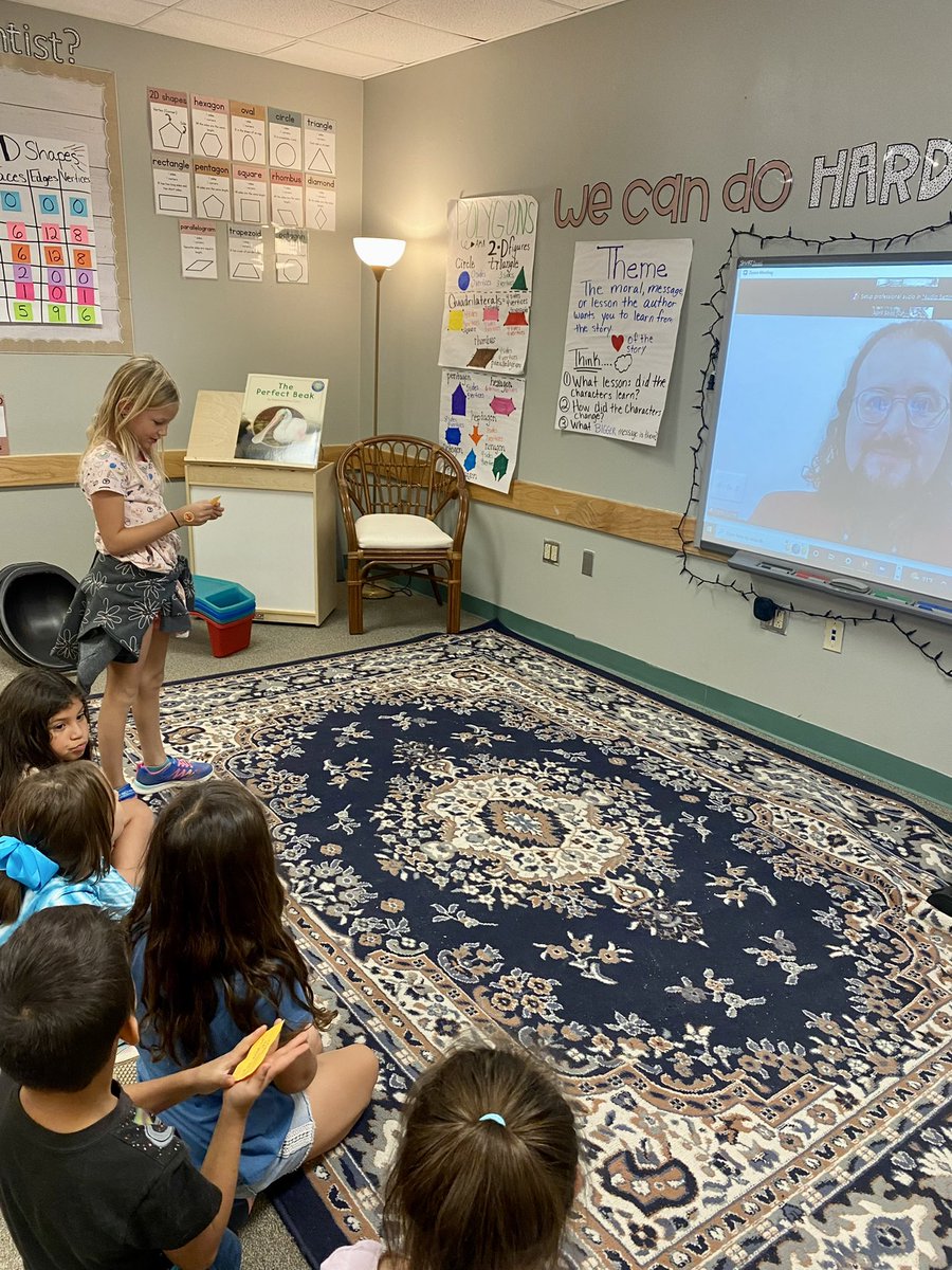 briggs_brigade's tweet photo. Mrs. Soos’s class video conferenced with a real-life zoologist! Dr. Fuller shared about his studies and answered several student-formed questions. He’s even met Jane Goodall, who’s known in the classroom as a person who has “made her mark!”🦍💚

#aesmakeyourmark
@ActonElementary https://t.co/JpTMKwr7F2