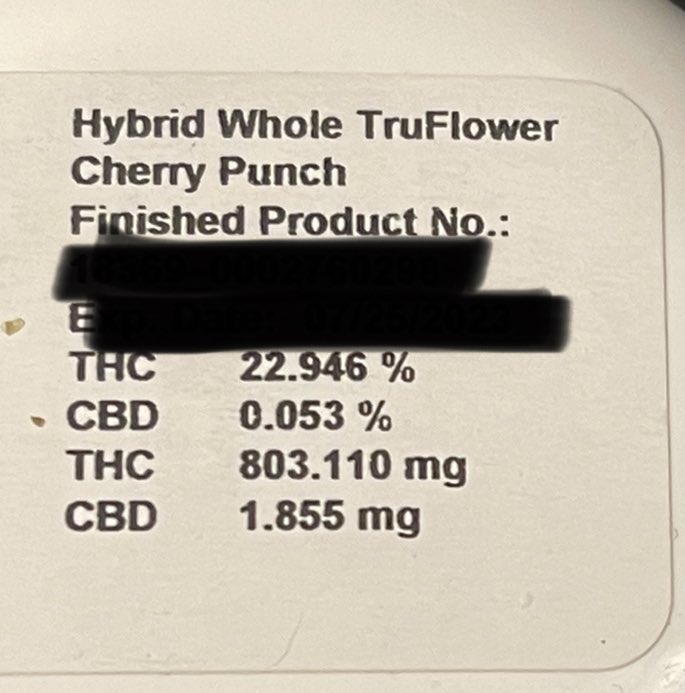 BrickellBud420's tweet photo. @Trulieve Cherry Punch 🍒 🥊 
⭐️⭐️⭐️⭐️
The extra CBD in this strain really helps when it’s 22.9%. Lots of 20+ can trigger but this one is smooth.

Tray - https://t.co/xsokfexfV9 https://t.co/QxxRHmySB2