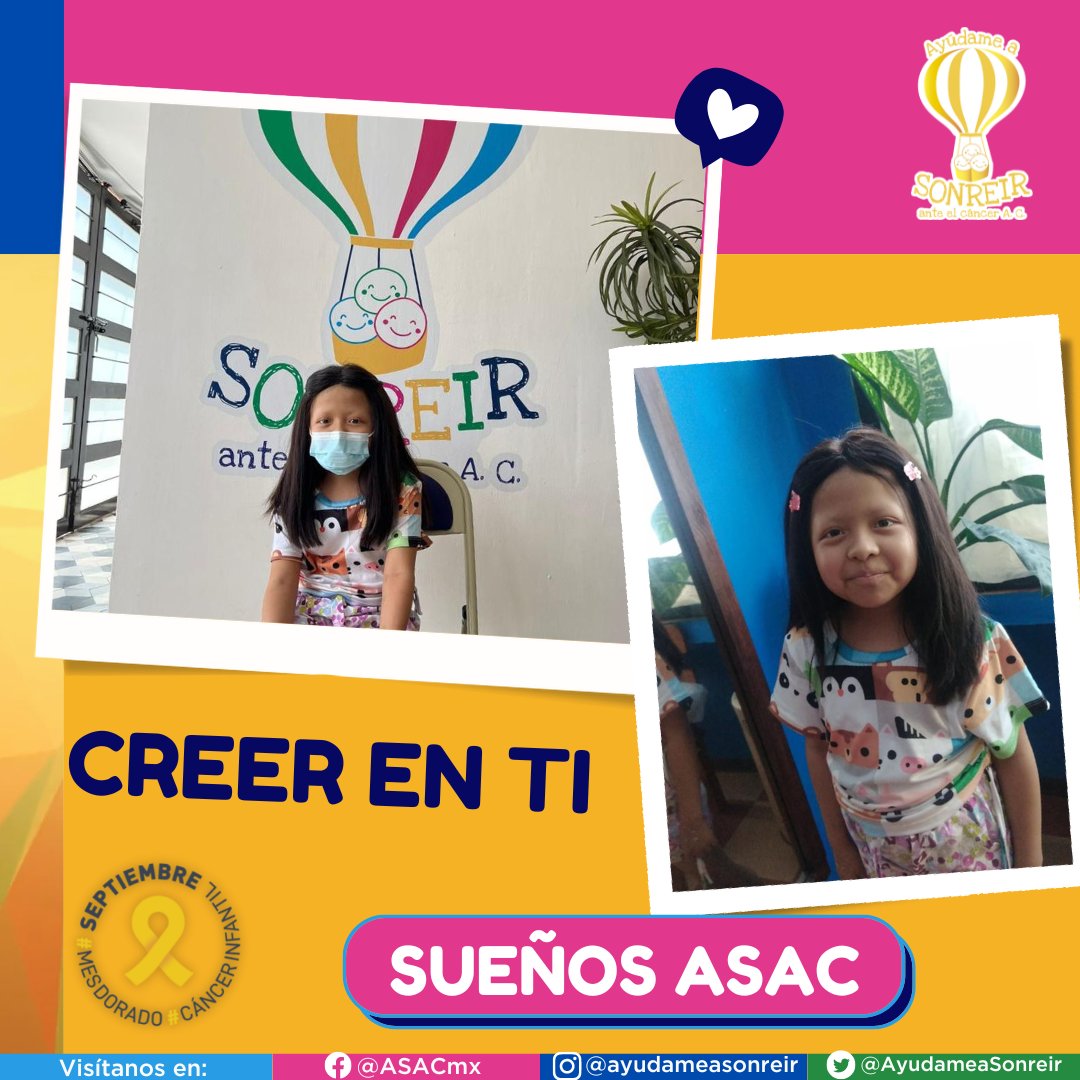 AyudameaSonreir's tweet photo. Cuando las niñas son tocadas por la enfermedad, la caída del cabello es una de las dificultades más complejas de vivir. #ASAC sabe que son hermosas como son, por eso las #pelucasASAC se convierten en un accesorio que las acompañan en su camino ¡Te amamos Jeni! #CáncerInfantil https://t.co/KuCXOkdunm